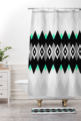 Elisabeth Fredriksson Fresh Air 2 Shower Curtain And Mat