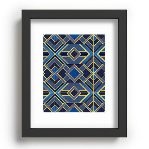 Elisabeth Fredriksson Geo Blue Recessed Framing Rectangle
