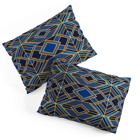 Elisabeth Fredriksson Geo Blue Pillow Shams