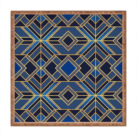 Elisabeth Fredriksson Geo Blue Square Tray