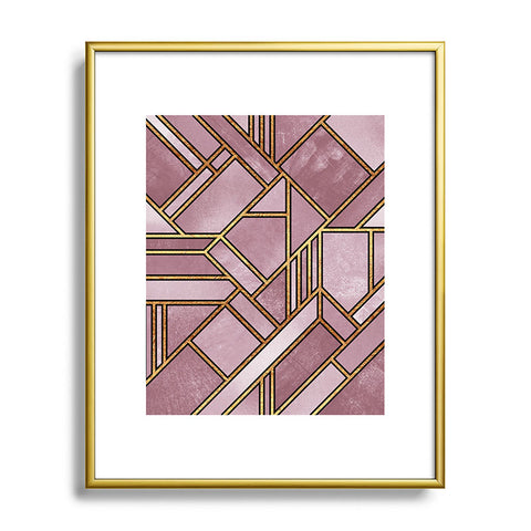 Elisabeth Fredriksson Geo Gold 1 Metal Framed Art Print