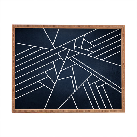 Elisabeth Fredriksson Geometric Navy Rectangular Tray