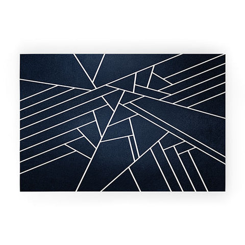 Elisabeth Fredriksson Geometric Navy Welcome Mat