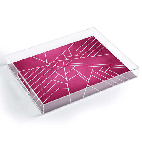 Elisabeth Fredriksson Geometric Pink Acrylic Tray