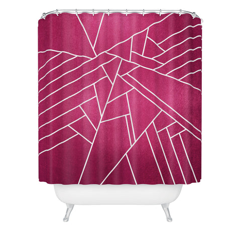 Elisabeth Fredriksson Geometric Pink Shower Curtain
