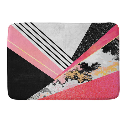 Elisabeth Fredriksson Geometric Summer Pink Memory Foam Bath Mat