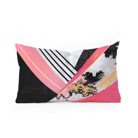 Elisabeth Fredriksson Geometric Summer Pink Oblong Throw Pillow