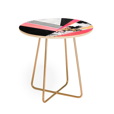 Elisabeth Fredriksson Geometric Summer Pink Round Side Table