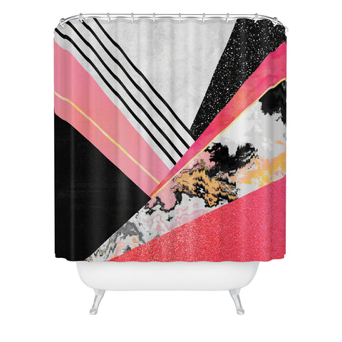Elisabeth Fredriksson Geometric Summer Pink Shower Curtain