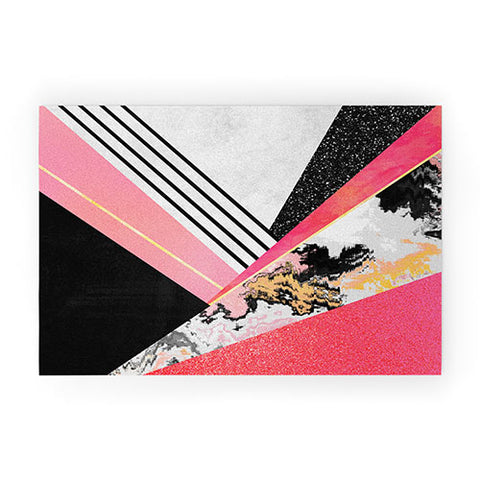 Elisabeth Fredriksson Geometric Summer Pink Welcome Mat