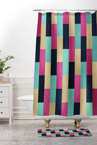 Elisabeth Fredriksson Glamorous Bricks Shower Curtain And Mat