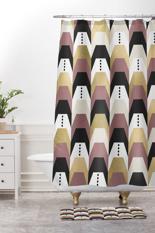 Elisabeth Fredriksson Gold Bullions Shower Curtain And Mat