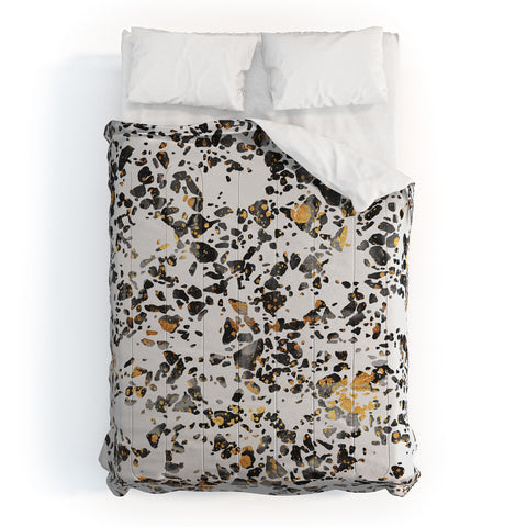 Elisabeth Fredriksson Gold Speckled Terrazzo Comforter