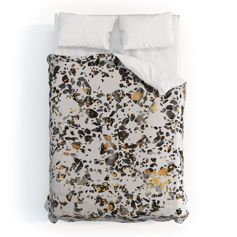 Elisabeth Fredriksson Gold Speckled Terrazzo Duvet Cover