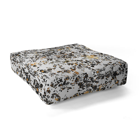 Elisabeth Fredriksson Gold Speckled Terrazzo Floor Pillow Square