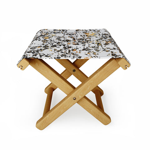 Elisabeth Fredriksson Gold Speckled Terrazzo Folding Stool