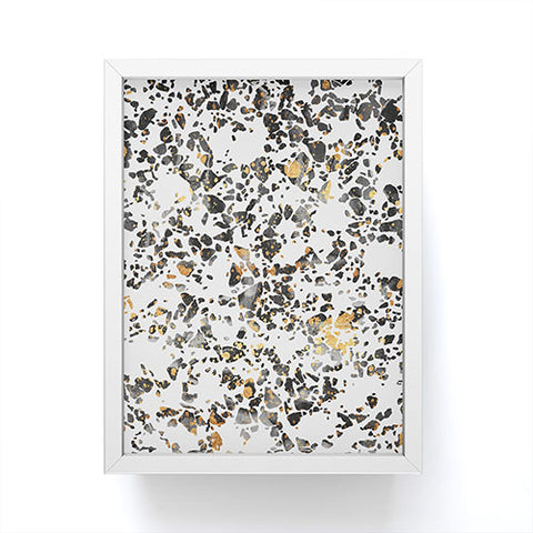 Elisabeth Fredriksson Gold Speckled Terrazzo Framed Mini Art Print
