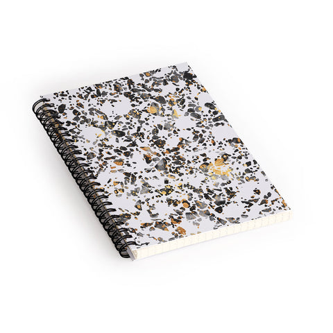 Elisabeth Fredriksson Gold Speckled Terrazzo Spiral Notebook