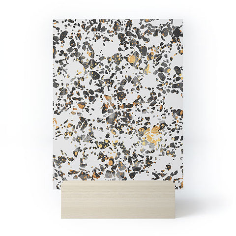 Elisabeth Fredriksson Gold Speckled Terrazzo Mini Art Print