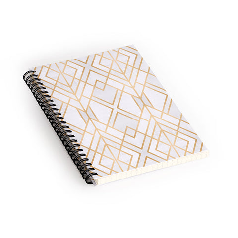Elisabeth Fredriksson Golden Geo Spiral Notebook
