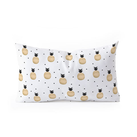 Elisabeth Fredriksson Golden Pineapples Oblong Throw Pillow