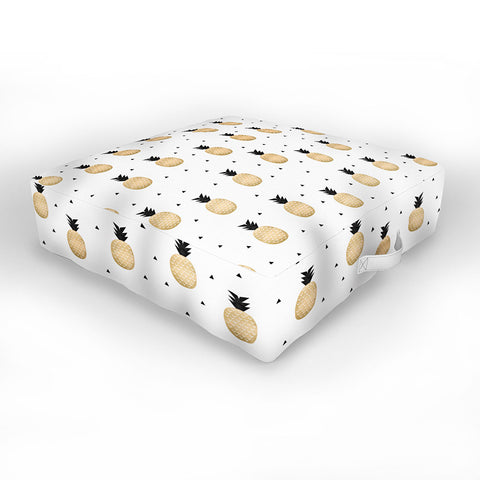 Elisabeth Fredriksson Golden Pineapples Outdoor Floor Cushion