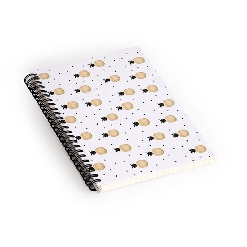 Elisabeth Fredriksson Golden Pineapples Spiral Notebook