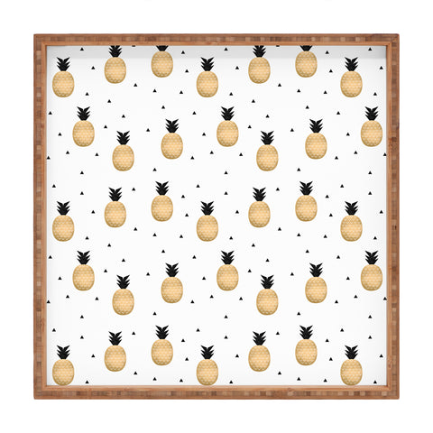 Elisabeth Fredriksson Golden Pineapples Square Tray