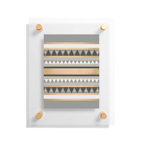 Elisabeth Fredriksson Golden Tribal Floating Acrylic Print