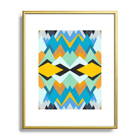 Elisabeth Fredriksson Golden Winter Pattern Metal Framed Art Print