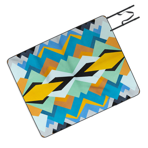 Elisabeth Fredriksson Golden Winter Pattern Picnic Blanket