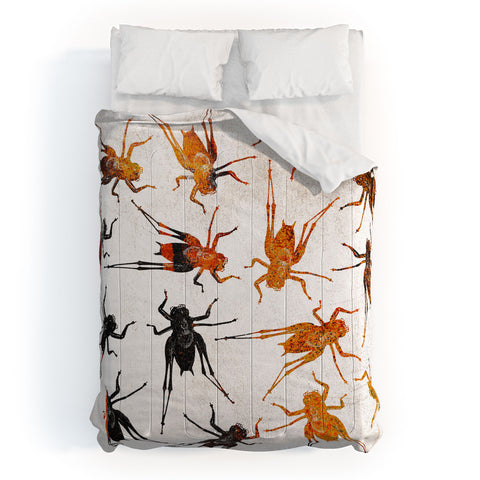 Elisabeth Fredriksson Grasshoppers 3 Comforter