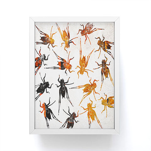 Elisabeth Fredriksson Grasshoppers 3 Framed Mini Art Print