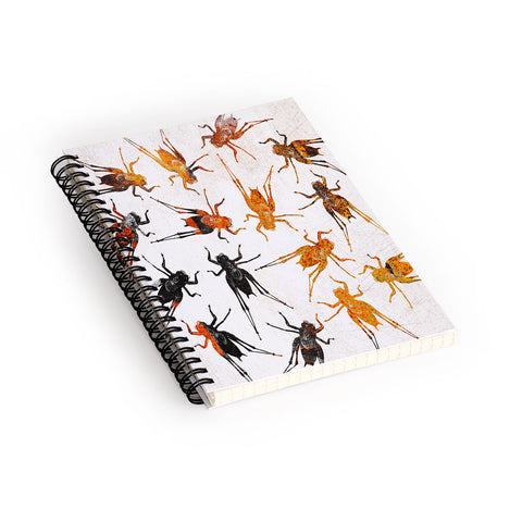 Elisabeth Fredriksson Grasshoppers 3 Spiral Notebook