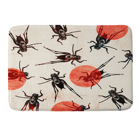 Elisabeth Fredriksson Grasshoppers Memory Foam Bath Mat