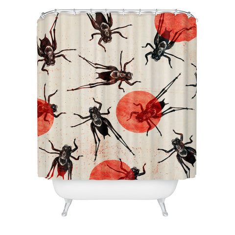 Elisabeth Fredriksson Grasshoppers Shower Curtain
