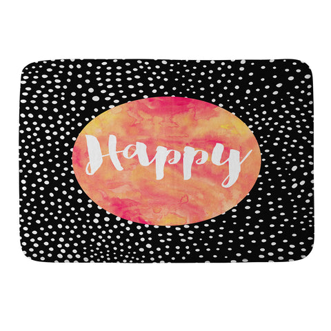 Elisabeth Fredriksson Happy 1 Memory Foam Bath Mat