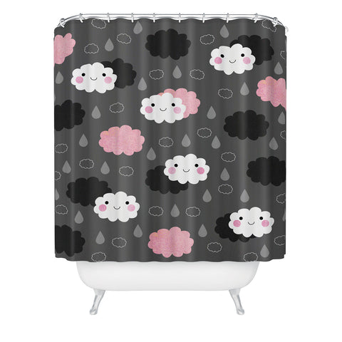 Elisabeth Fredriksson Happy Clouds Shower Curtain