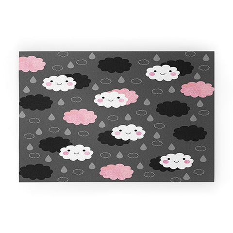 Elisabeth Fredriksson Happy Clouds Welcome Mat