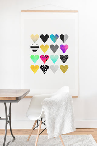Elisabeth Fredriksson Happy Hearts Art Print And Hanger