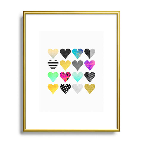 Elisabeth Fredriksson Happy Hearts Metal Framed Art Print