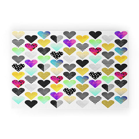 Elisabeth Fredriksson Happy Hearts Welcome Mat