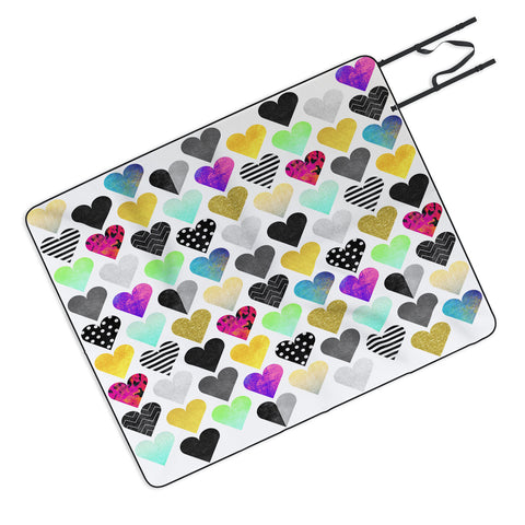 Elisabeth Fredriksson Happy Hearts Picnic Blanket