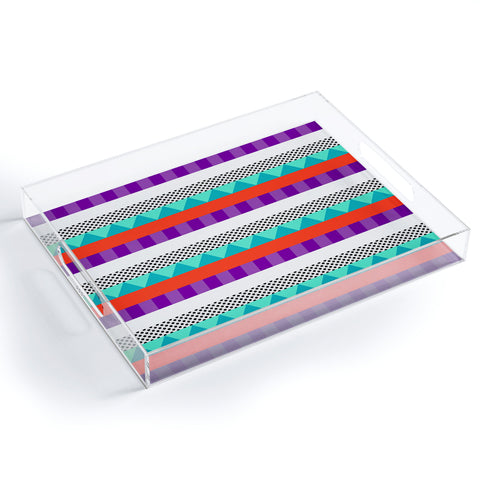 Elisabeth Fredriksson Happy Stripes 1 Acrylic Tray