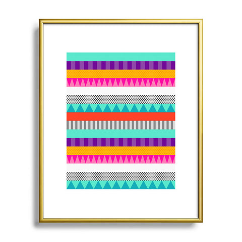 Elisabeth Fredriksson Happy Stripes 2 Metal Framed Art Print
