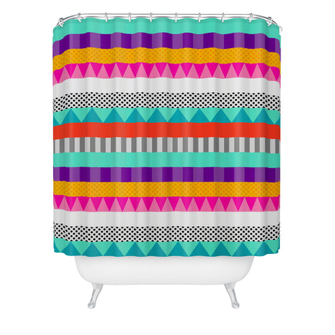 Elisabeth Fredriksson Happy Stripes 2 Shower Curtain