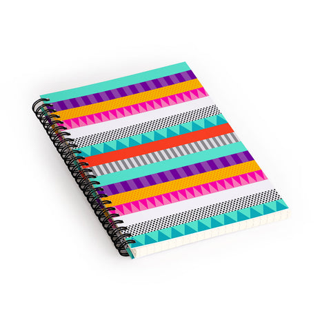 Elisabeth Fredriksson Happy Stripes 2 Spiral Notebook