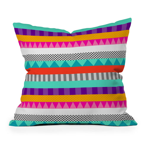 Elisabeth Fredriksson Happy Stripes 2 Throw Pillow