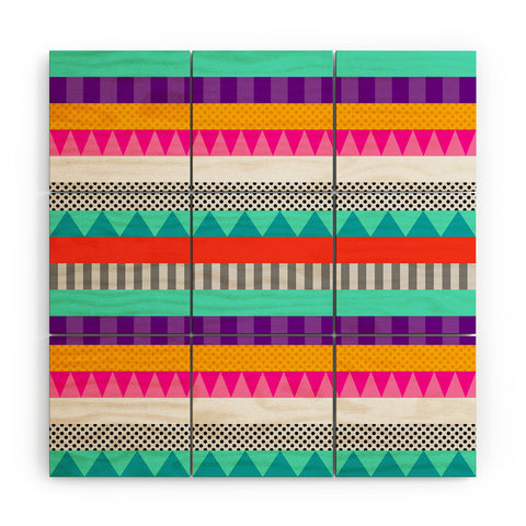 Elisabeth Fredriksson Happy Stripes 2 Wood Wall Mural