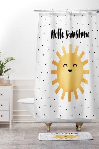 Elisabeth Fredriksson Hello There Shower Curtain And Mat